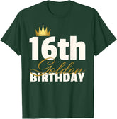 16th Golden Birthday Year Age Crown