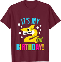 2 Year Old 2nd Shark Party Birthday Baby Gift Girls And Boys