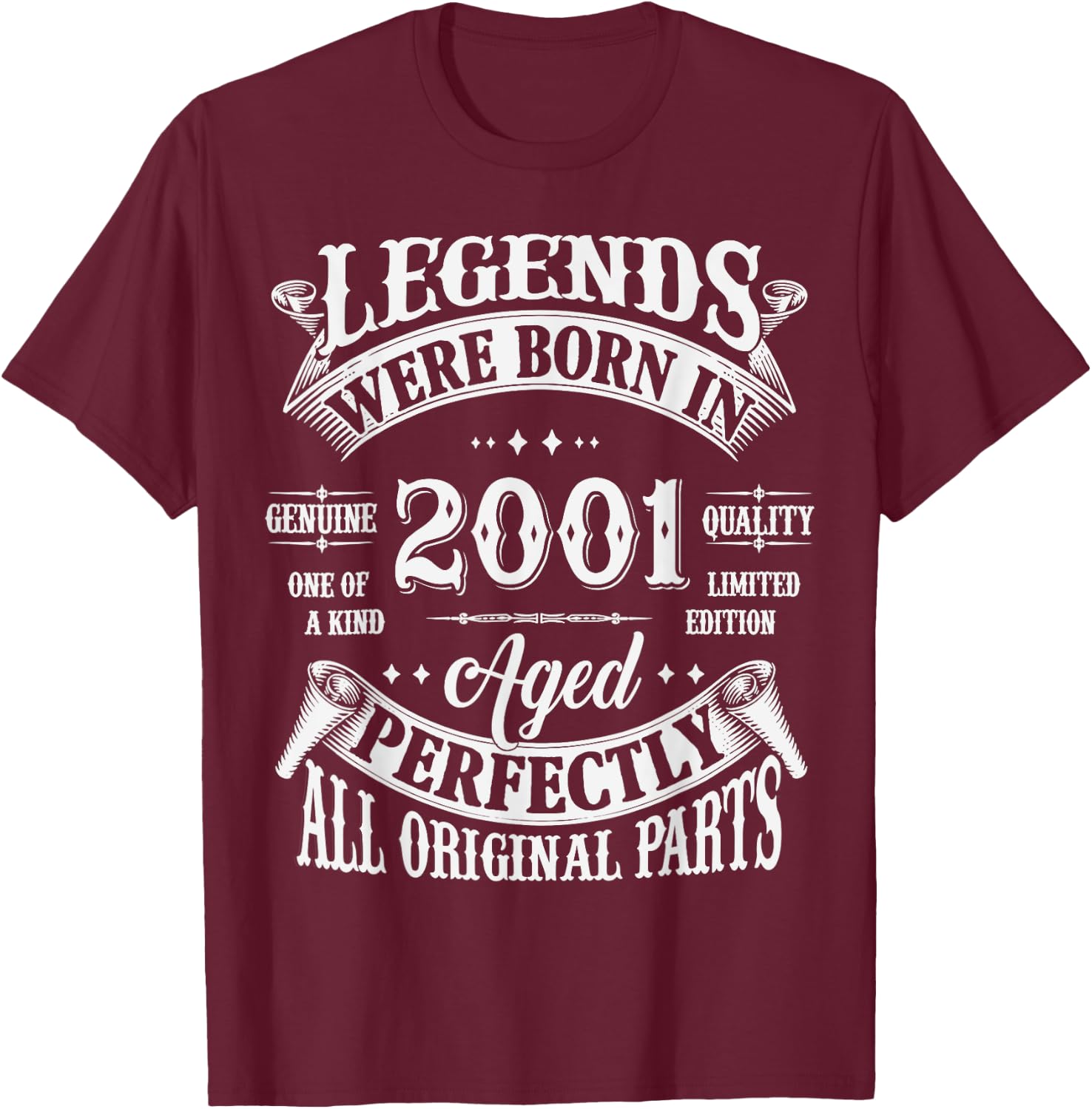 24th Birthday 24 Years Old Vintage Legends Born In 2001