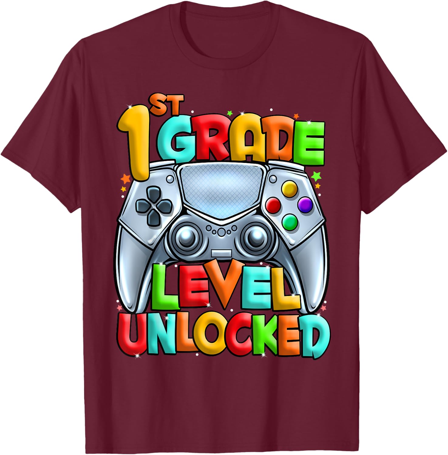 1st Grade Level Unlocked Video Gamer Back to School Kids