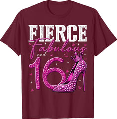 16th Birthday Fierce Fabulous and 16 Year Old Gifts Heels