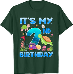 2 Year Old Girls Boys 2nd Birthday Sea Turtle Themed