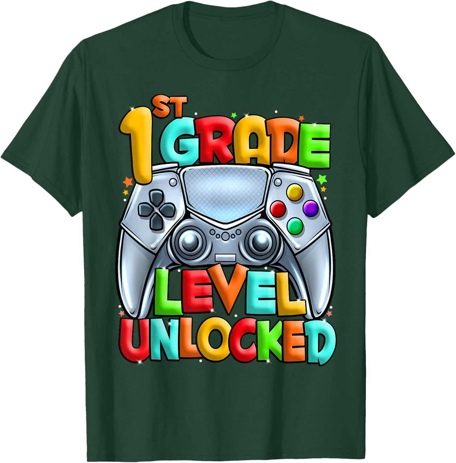 1st Grade Level Unlocked Video Gamer Back to School Kids