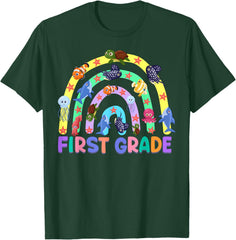 1St Grade Teacher Rainbow Ocean Animal First Grade Men Women Kids