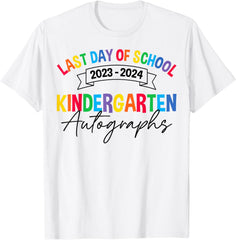 2024 Last Day of School Autograph Kindergarten Graduation
