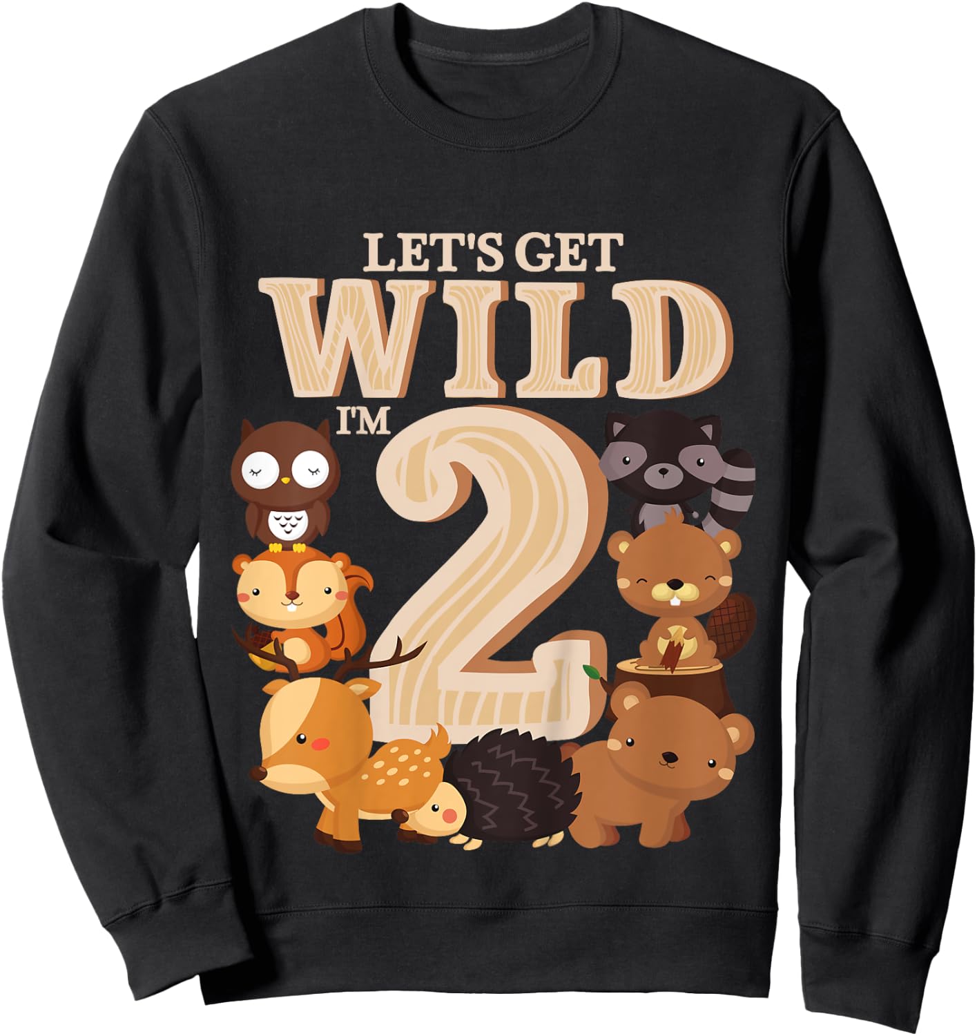 2 Year Old Woodland Animals Birthday Wild Forest 2nd Gift