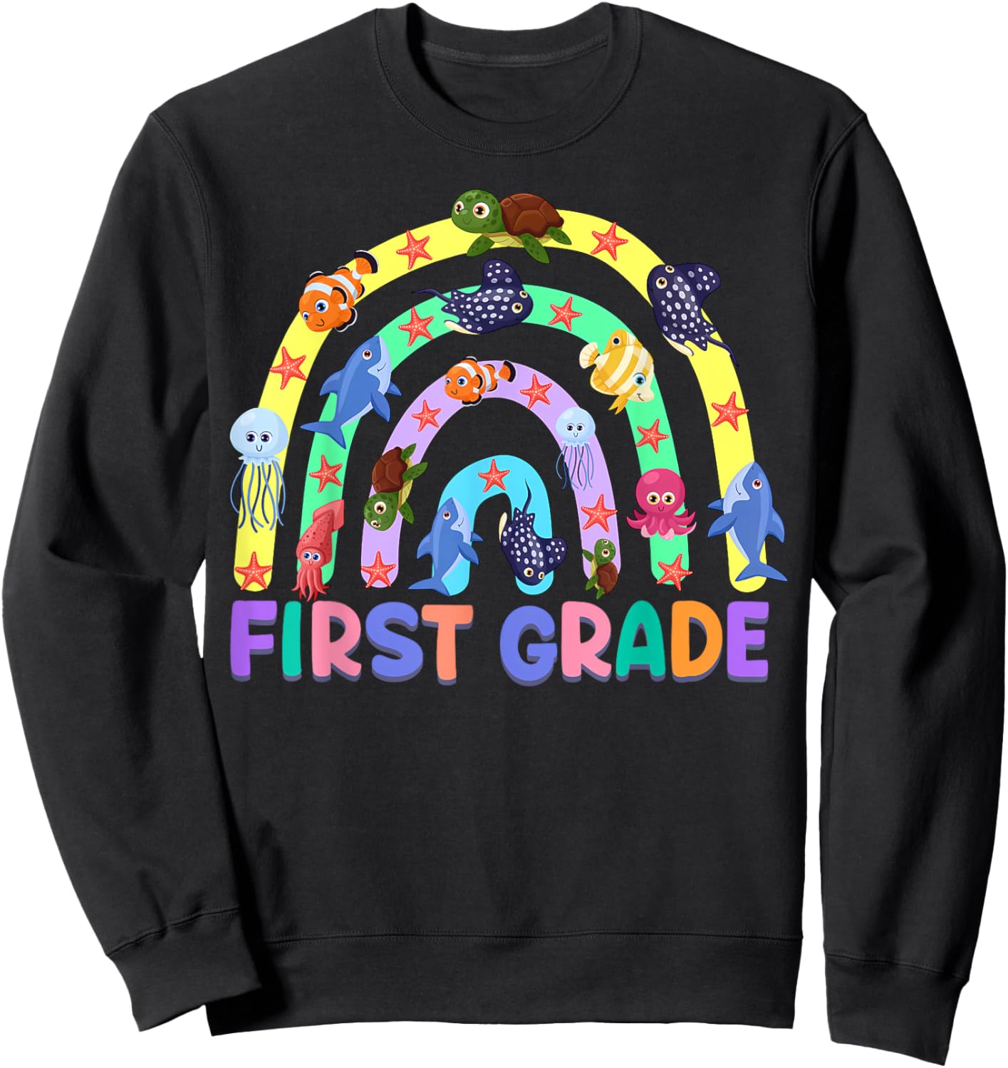 1St Grade Teacher Rainbow Ocean Animal First Grade Men Women Kids