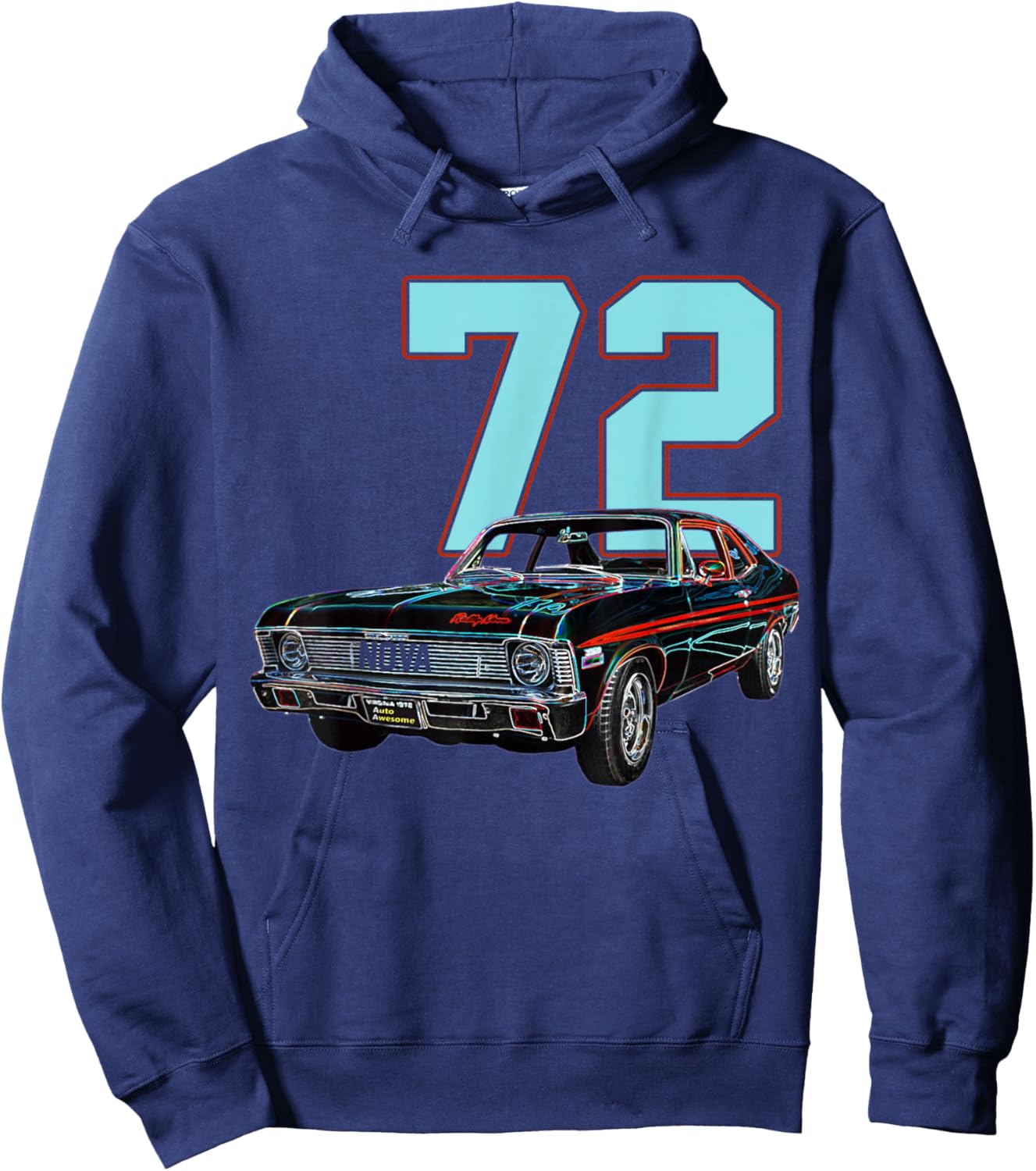 1972 72 Chevys Nova 2 Classic Car Old School Muscle Blue Car