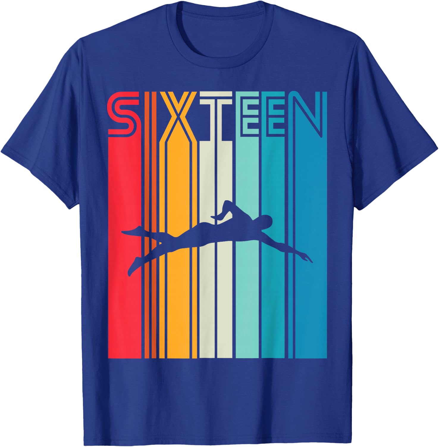 16th Birthday Gift Swimming Retro Swimmer
