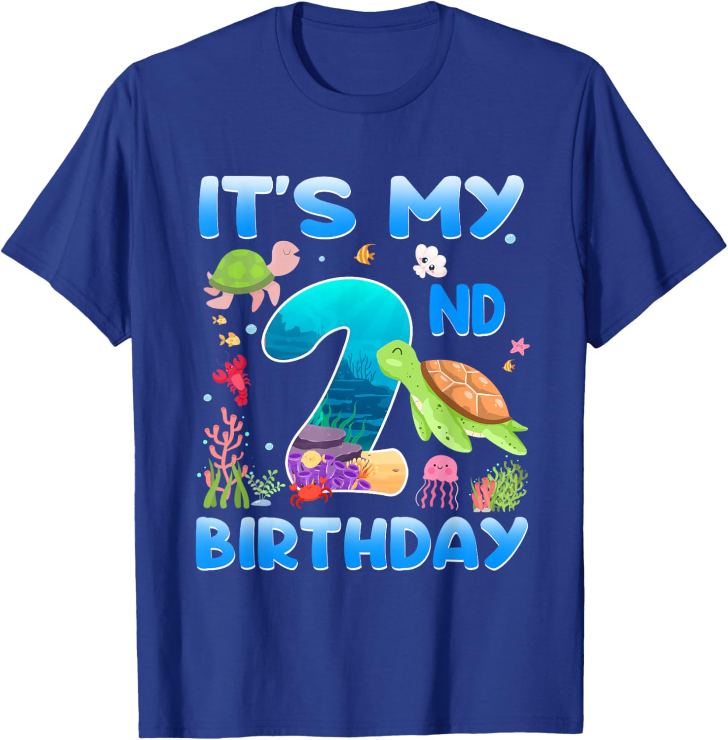 2 Year Old Girls Boys 2nd Birthday Sea Turtle Themed