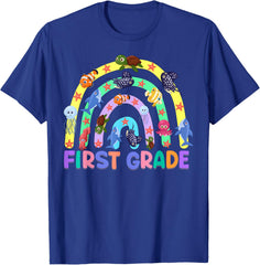 1St Grade Teacher Rainbow Ocean Animal First Grade Men Women Kids