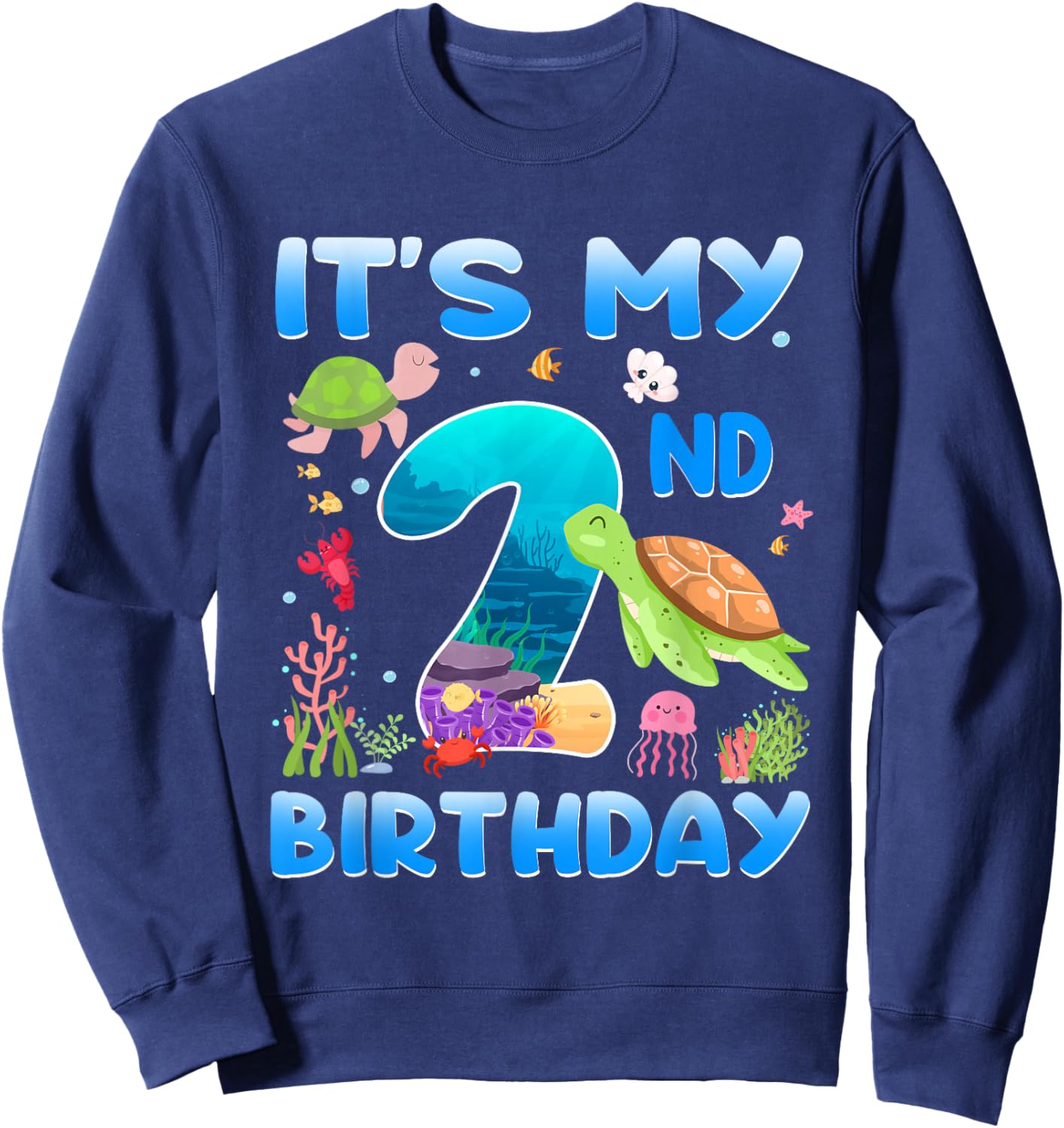 2 Year Old Girls Boys 2nd Birthday Sea Turtle Themed