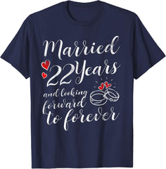 22 Year Wedding Anniversary Him Her Just Married 22 Years
