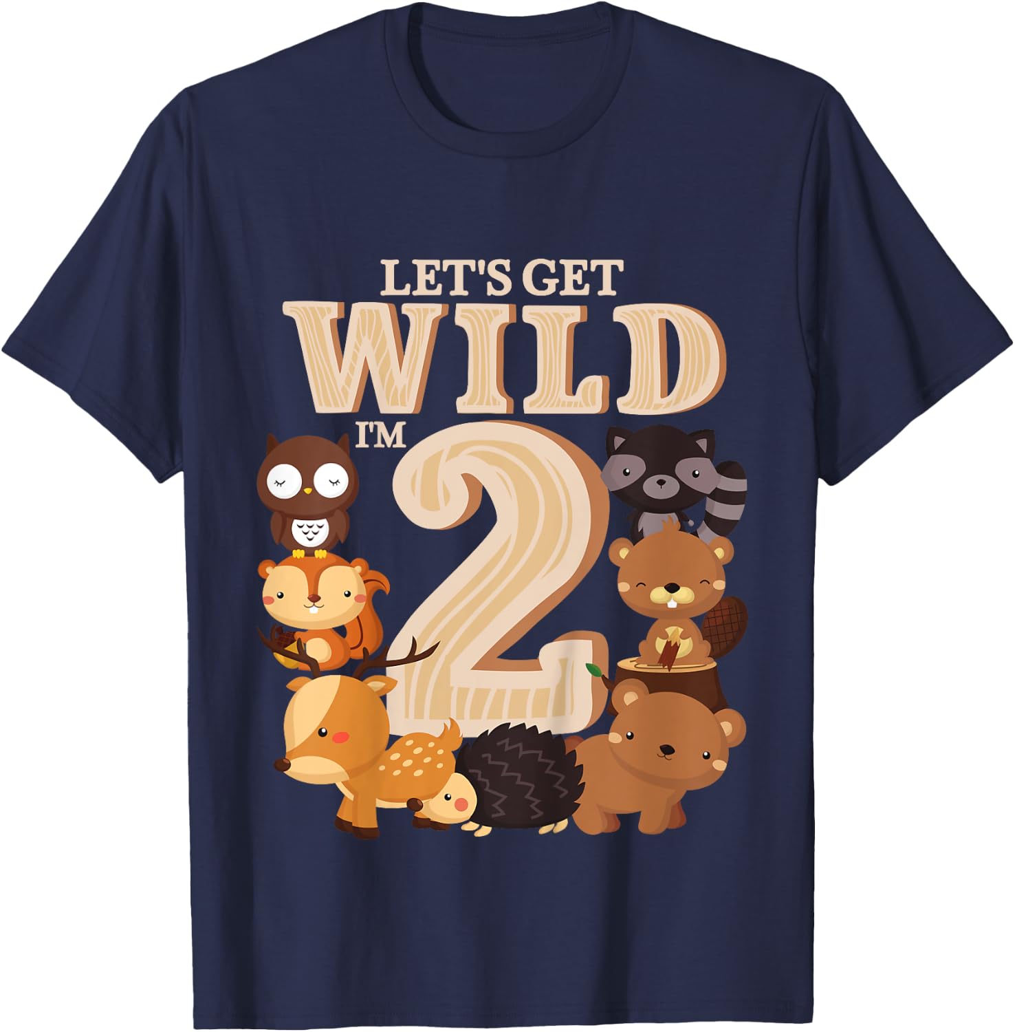 2 Year Old Woodland Animals Birthday Wild Forest 2nd Gift