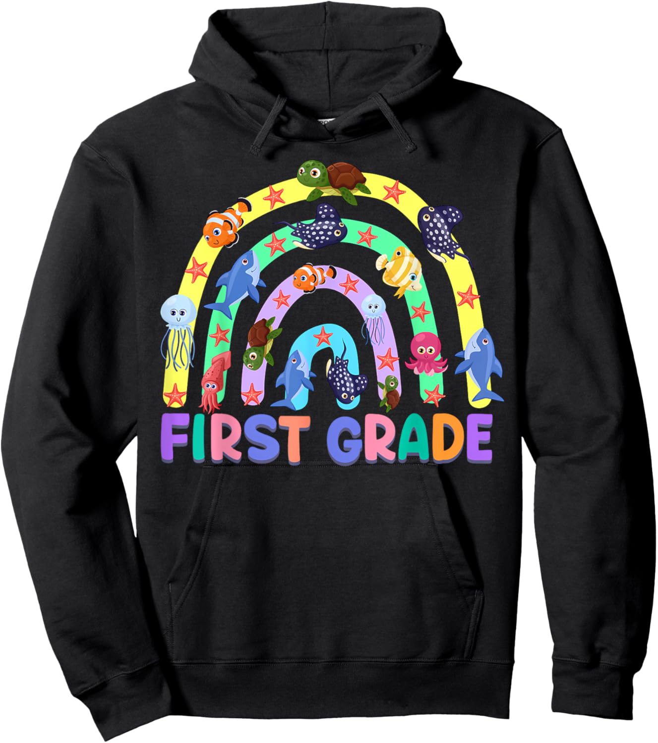 1St Grade Teacher Rainbow Ocean Animal First Grade Men Women Kids