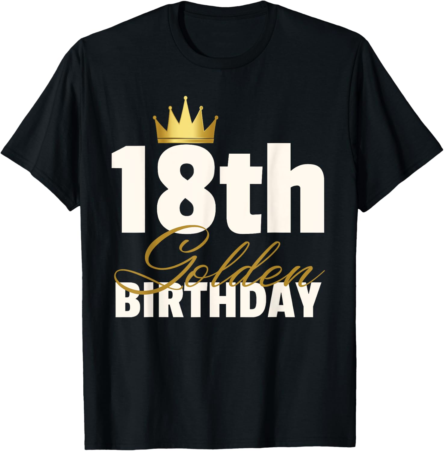 18th Golden Birthday Year Age Crown