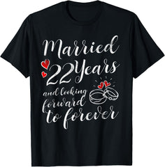 22 Year Wedding Anniversary Him Her Just Married 22 Years