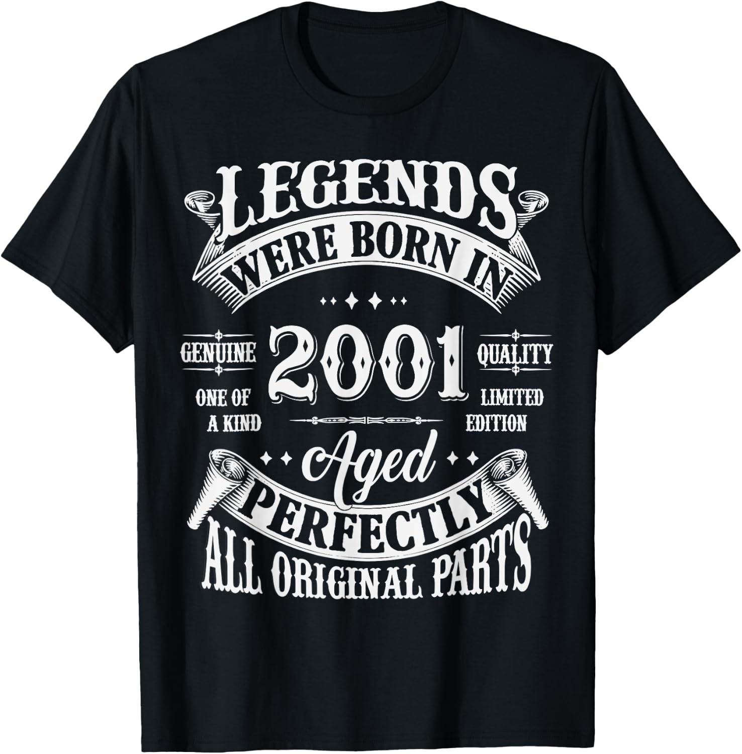 24th Birthday 24 Years Old Vintage Legends Born In 2001