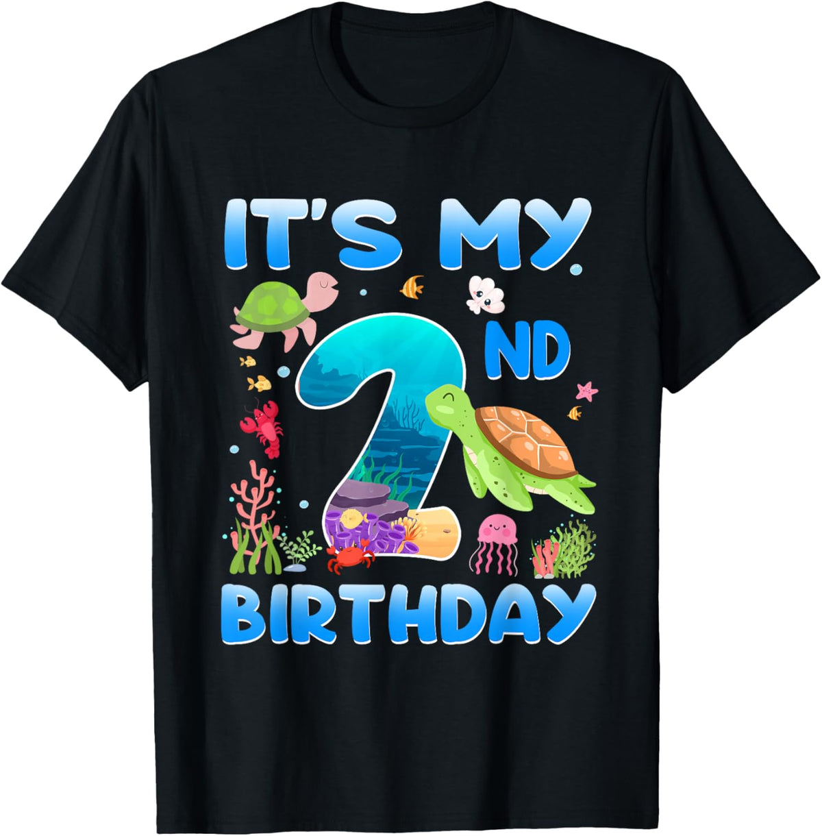 2 Year Old Girls Boys 2nd Birthday Sea Turtle Themed
