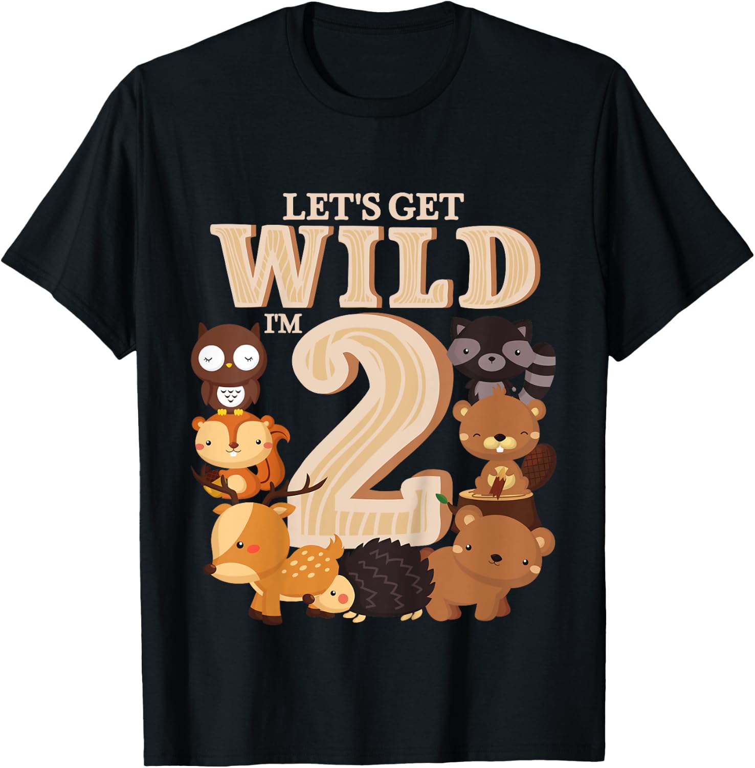 2 Year Old Woodland Animals Birthday Wild Forest 2nd Gift